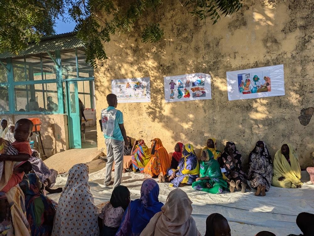 Murnei Hospital waiting area, West Darfur, Sudan. January 2025.
